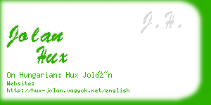 jolan hux business card